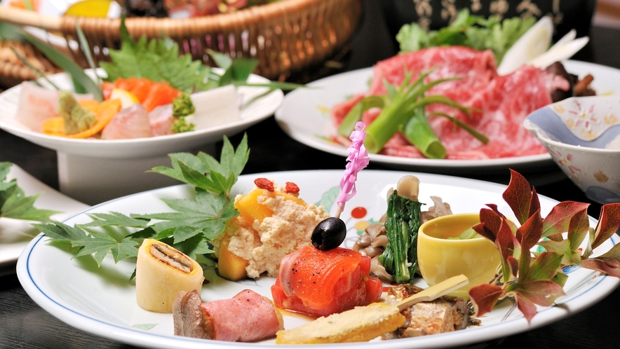 ■ご夕食一例　山の幸、信州の四季をお楽しみください