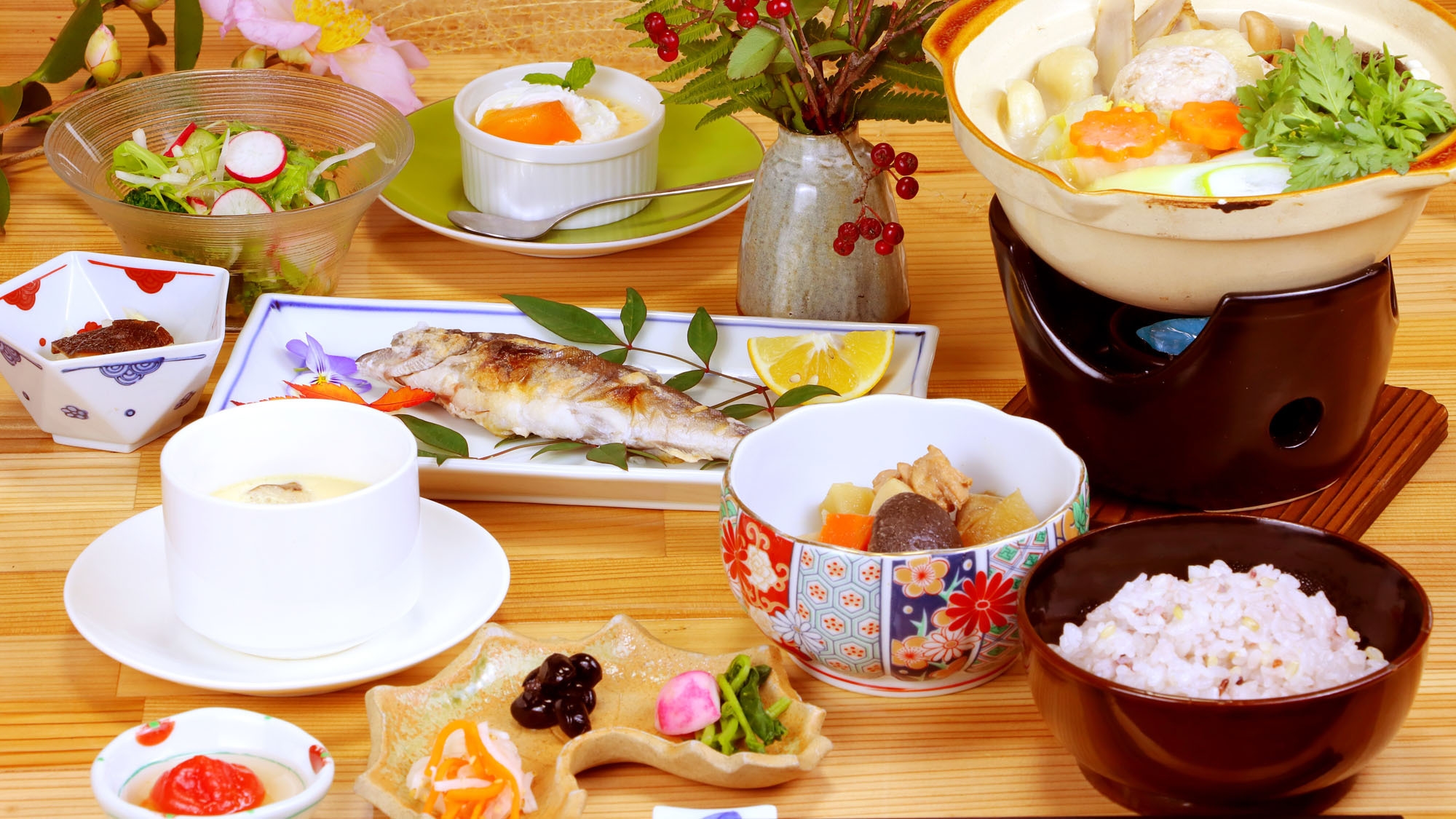 【秋・冬限定】とりごぼうつくねとだごのあったか鍋☆秋・冬の味覚を楽しむ絶品プラン☆彡【1泊2食】