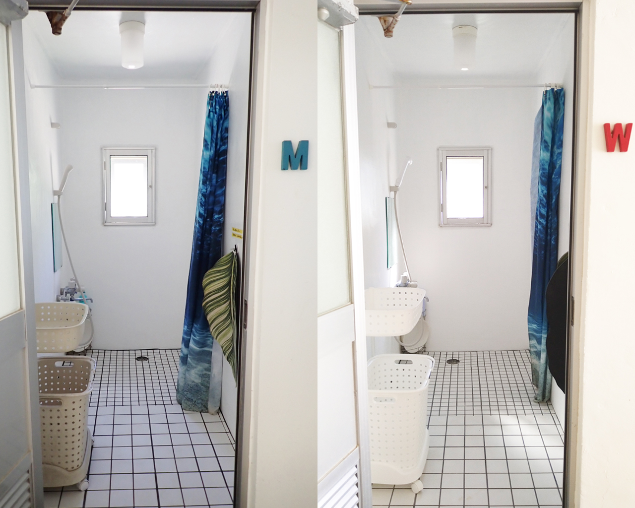 共用のシャワールーム（男女別）