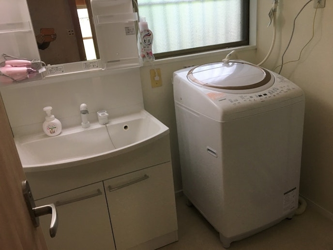 Dressing room . Washing machine with dry function.