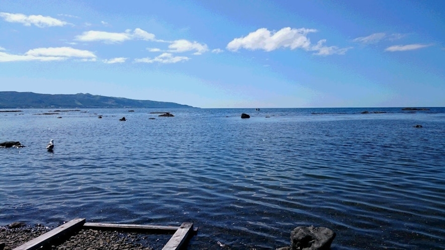 目の前には寿都湾