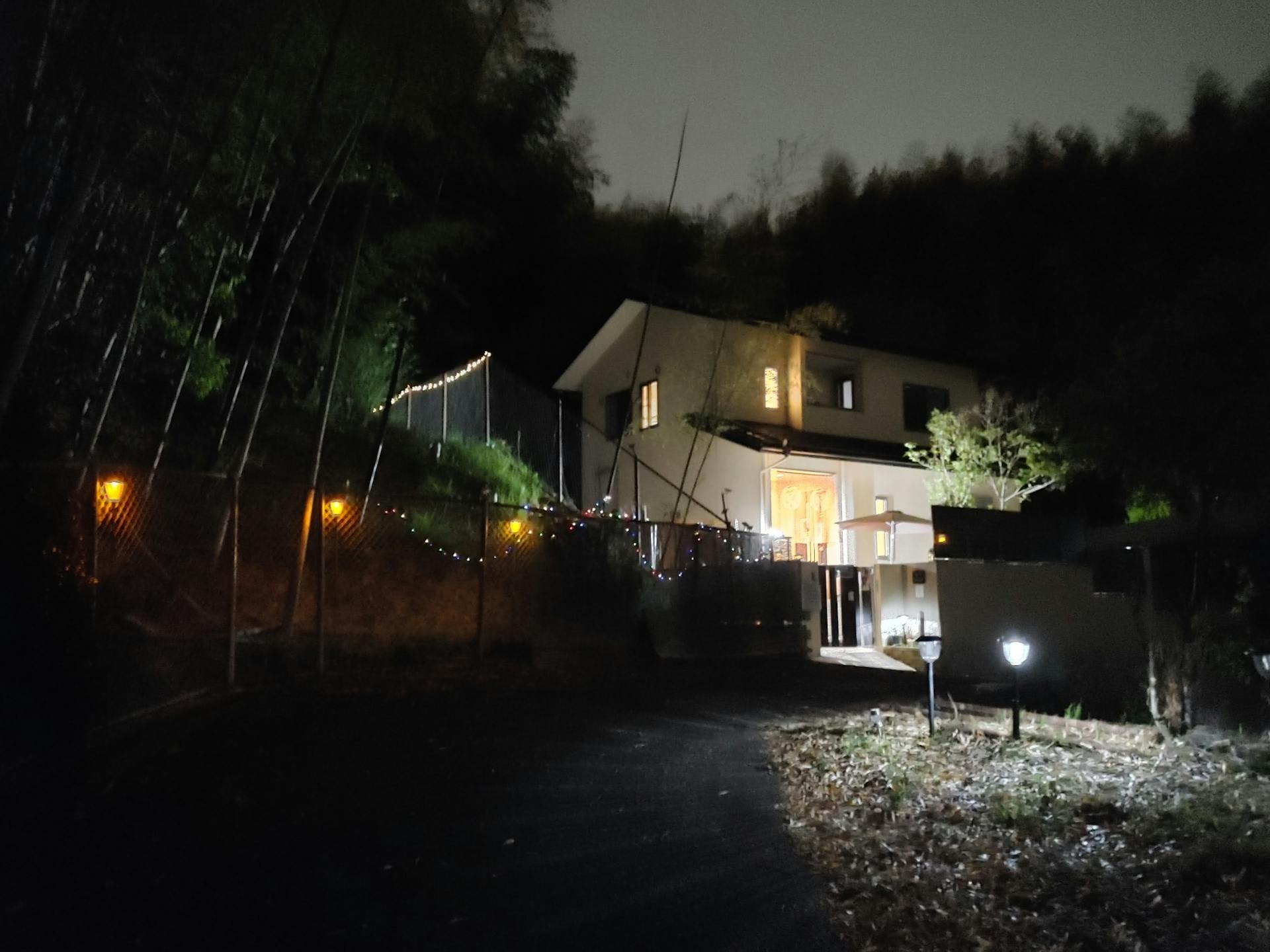 夜間はライトアップされます。