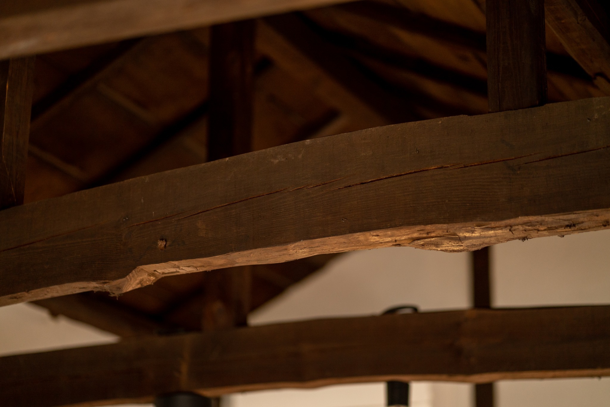 歴史を感じる梁