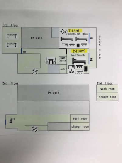 民泊高那 建物全体見取り図