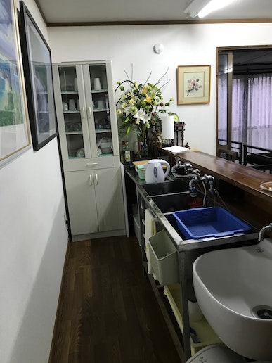 簡易キッチン内側