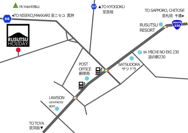 Rusutsu Holiday Chalet Location Map