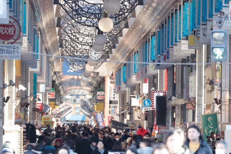 駅前の商店街