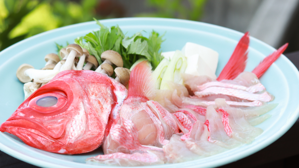 贅沢☆地キンメ食べ尽くし！お刺身→しゃぶしゃぶ→煮付け☆出汁茶漬にひつまぶし！アレンジ自在の炊込ご飯