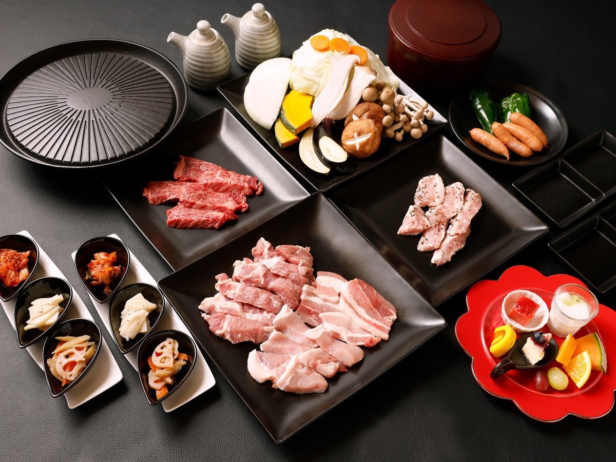 早期割60】館内クーポン1000円！那須敷島黒毛和牛選べる夕食＆ハーフバイキング・アルコール飲み放題