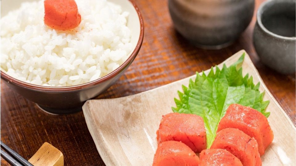 福岡名物「辛子明太子」至高の一品。王道です。炊き立てご飯とご一緒にどうぞ。福岡にきたら食べんしゃい！