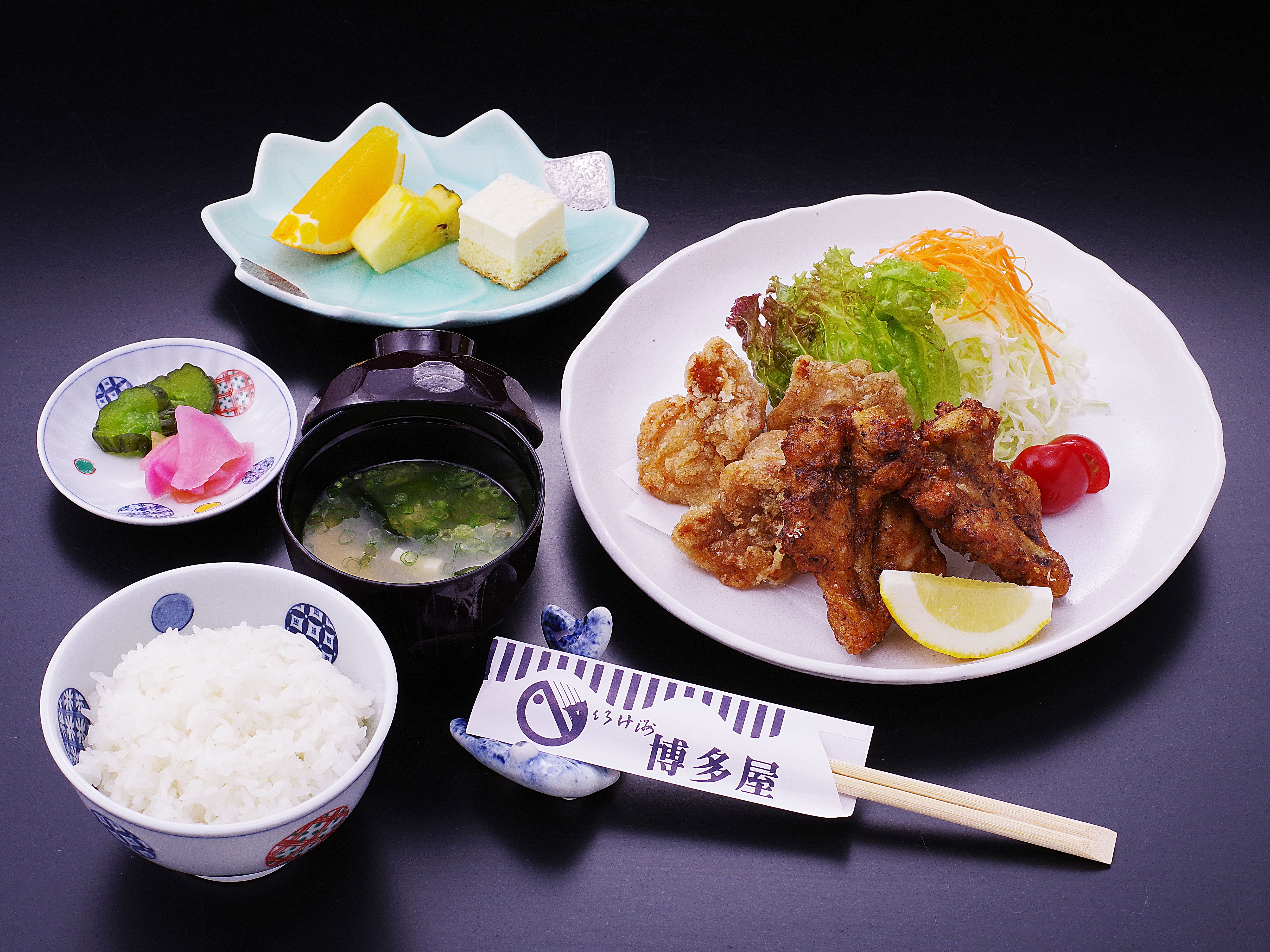 プチ夕食付プラン：唐揚げ定食