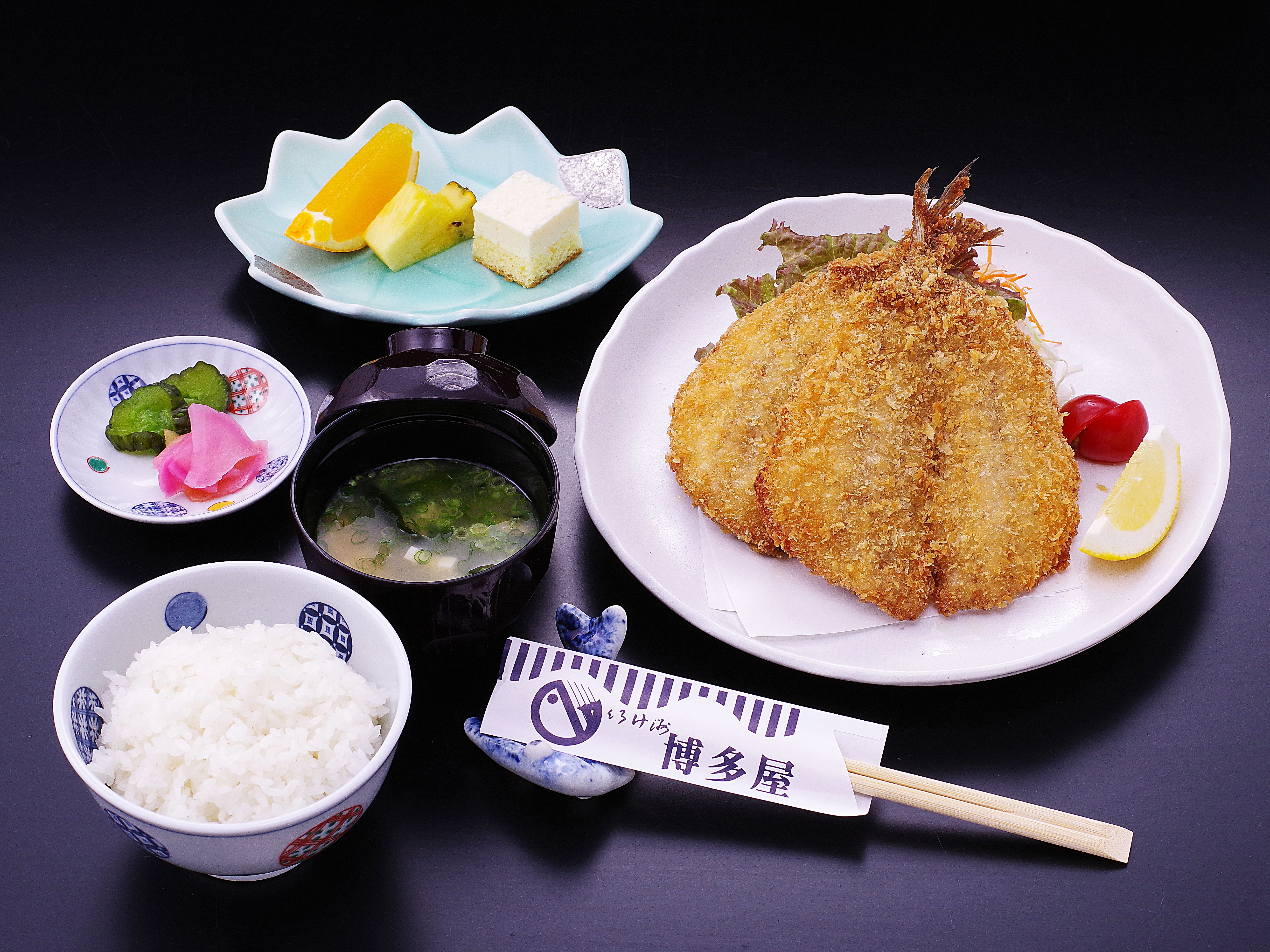 プチ夕食付プラン：あじフライ定食