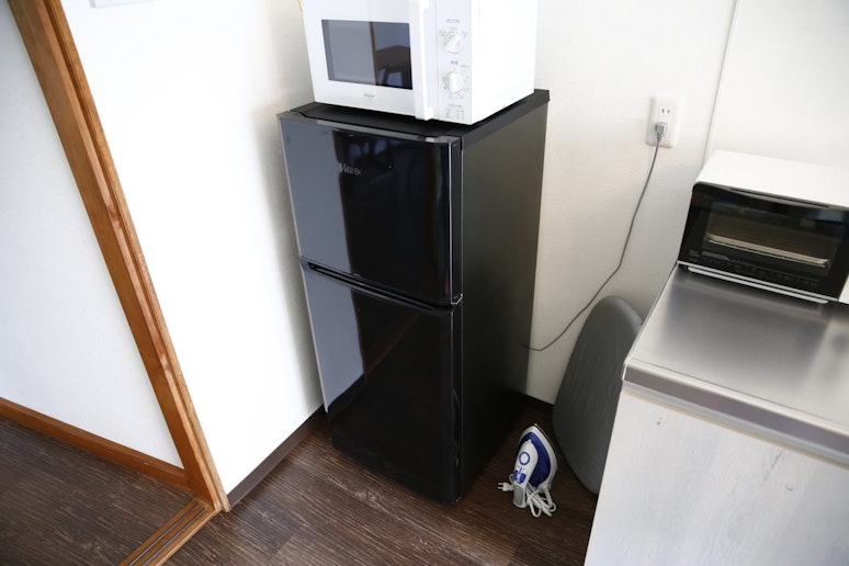 冷蔵庫と電子レンジも完備