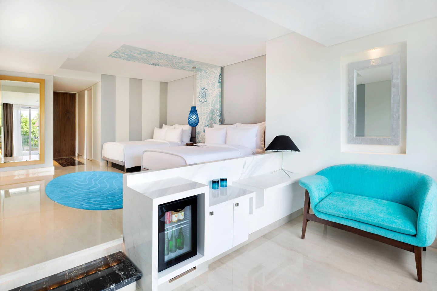 クラシック ・ゲストルーム(53平米)＜ダブルベッド2台＞　一例