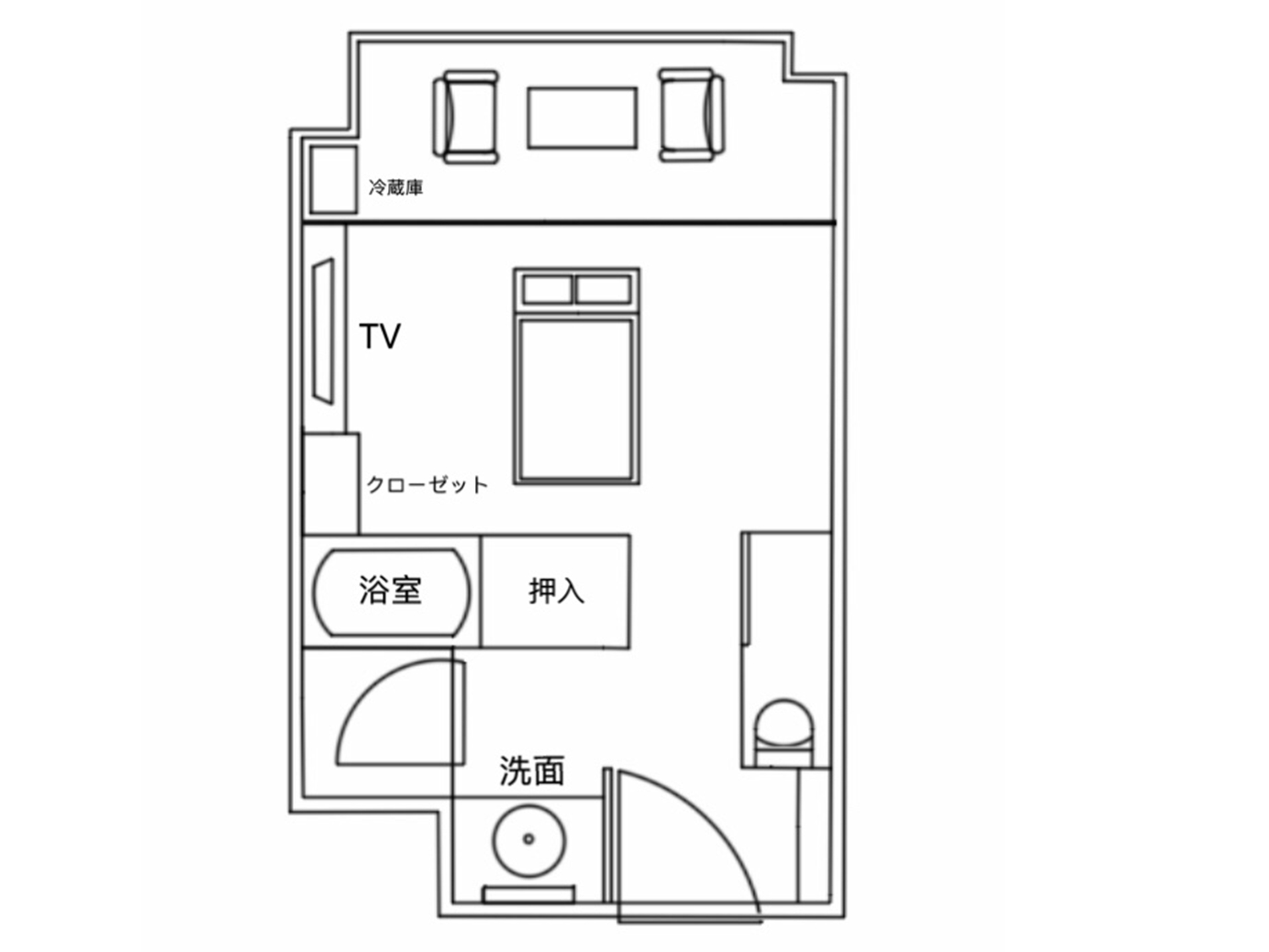 ・【和室10畳】客室全体の図面