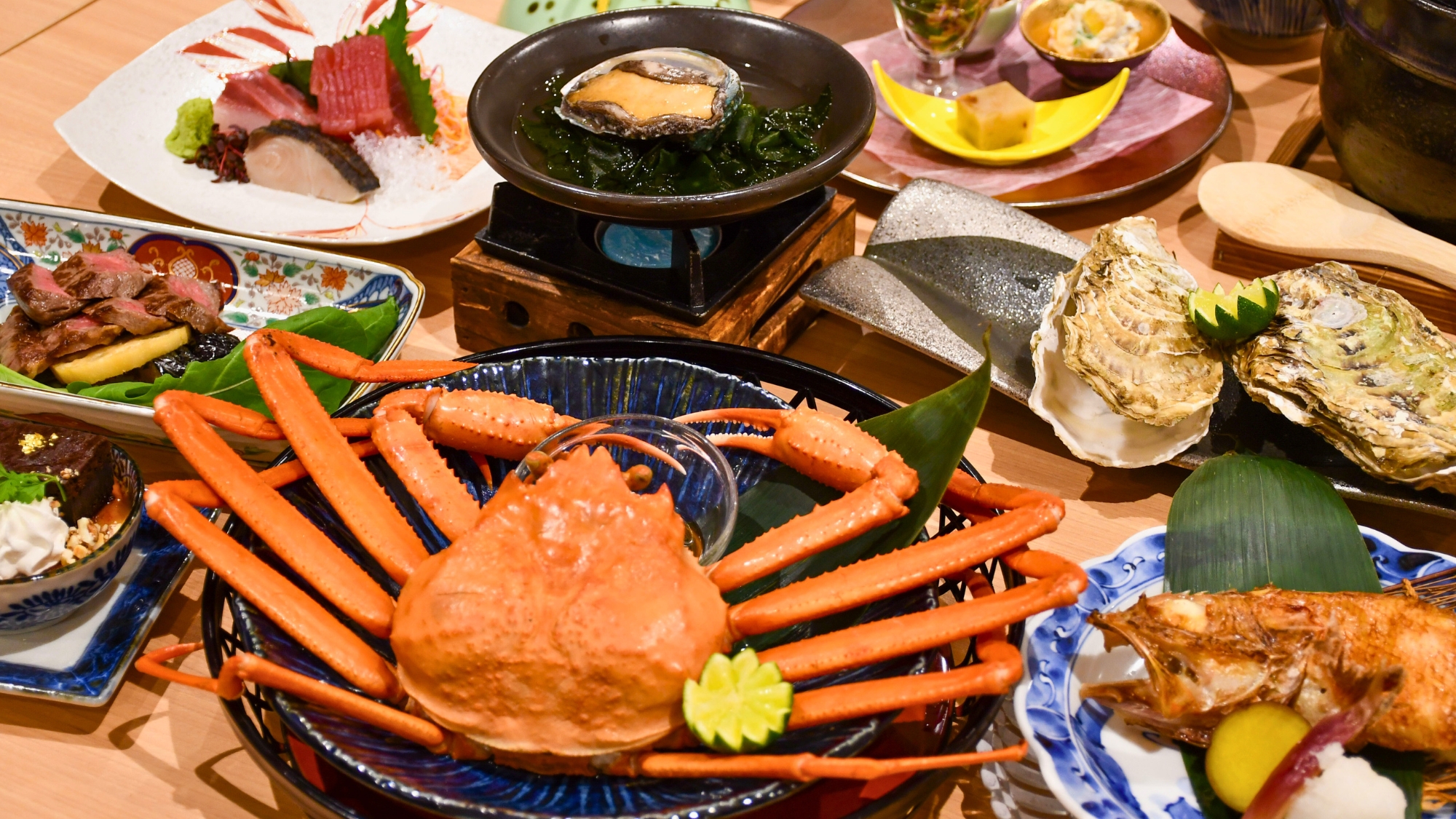 【冬の特選会席「雅～みやび」】美食プランならこちら。五大美味饗宴、至福のひと時をお過ごしください。