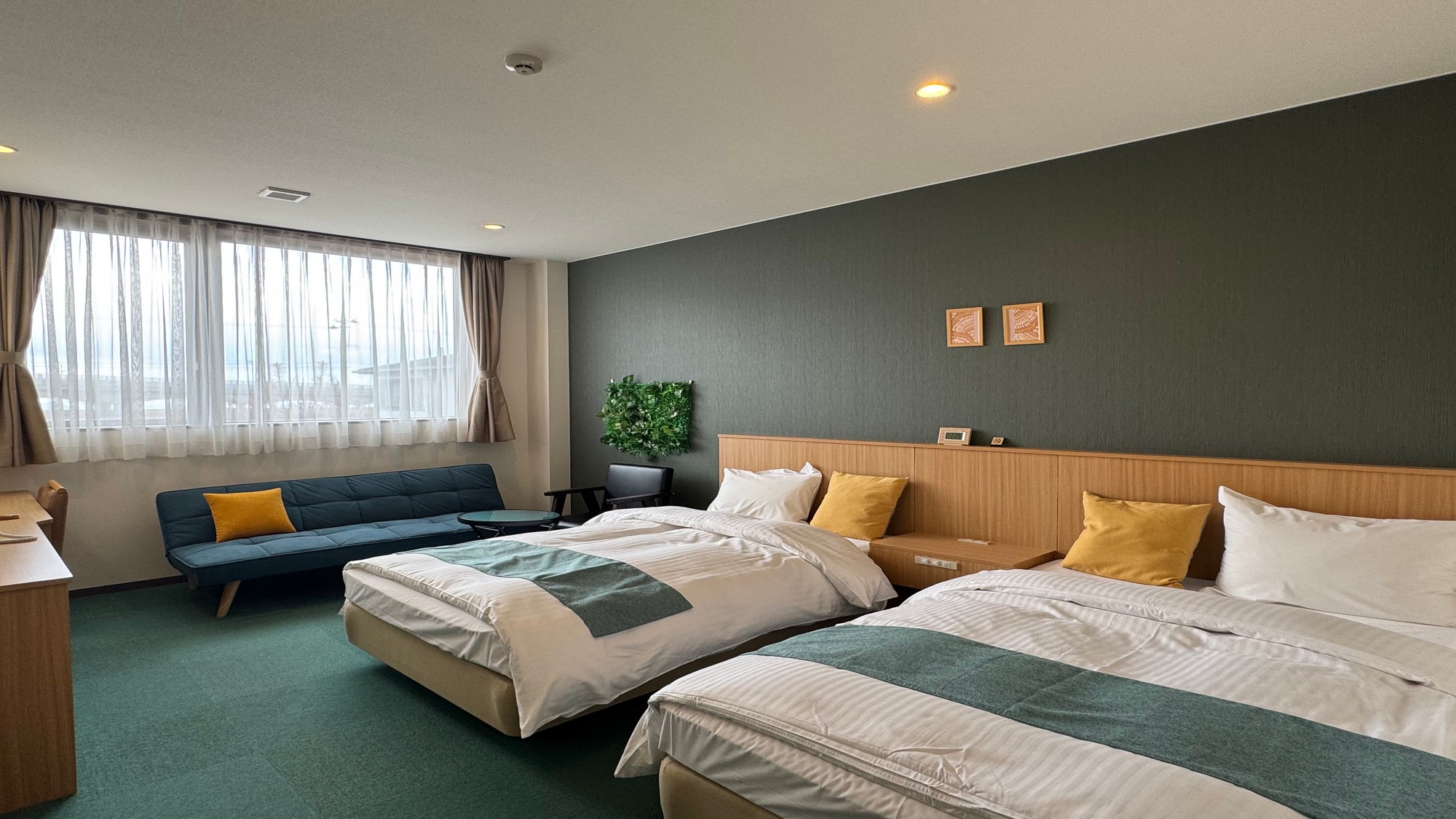 自然豊かな松島の風景をイメージした グリーンを基調とした心安らぐお部屋です。