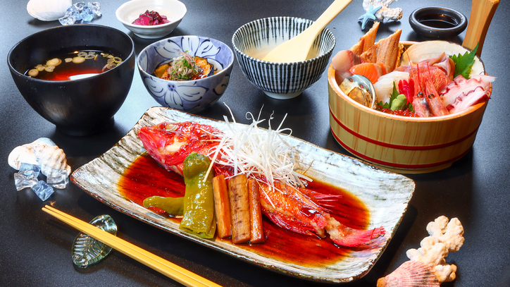 【2食付】〜寛ぎの部屋食〜新鮮美味なうみの駅「七のや」の海の幸堪能☆自慢の海鮮和食で大満足★