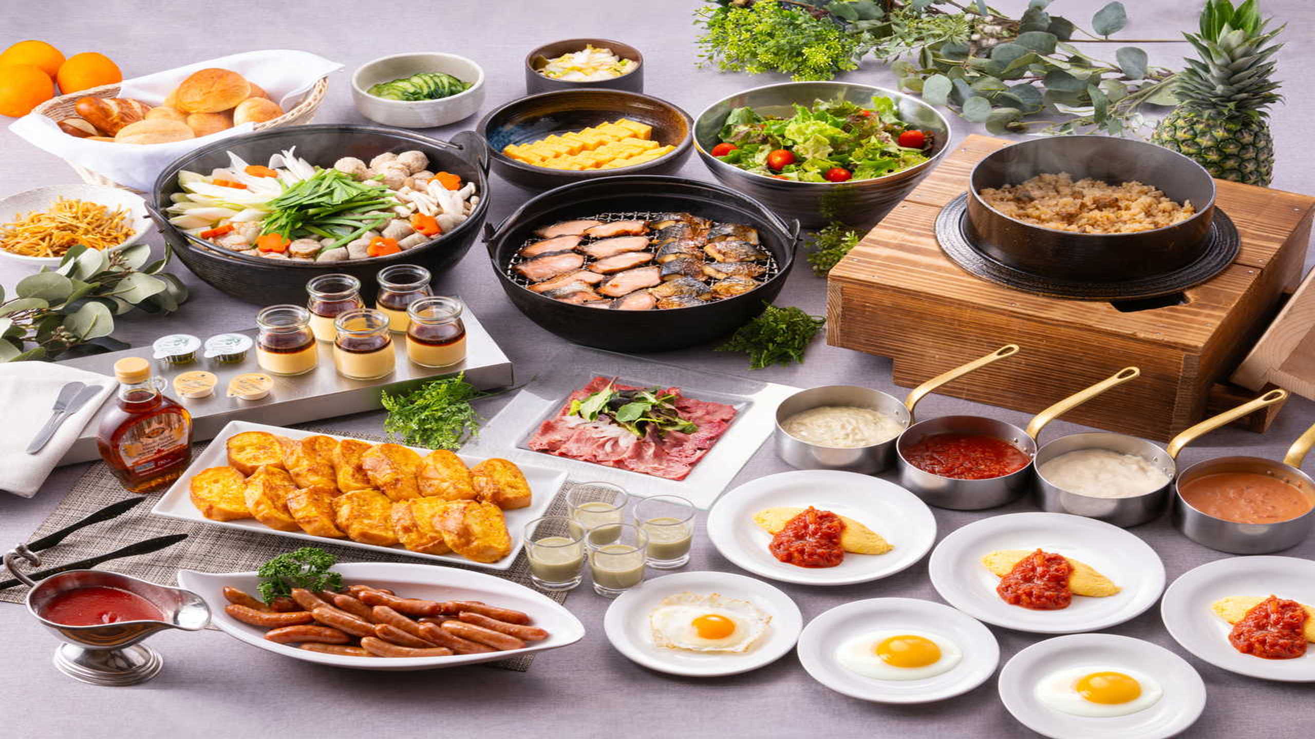 朝食ビュッフェ メニュー例