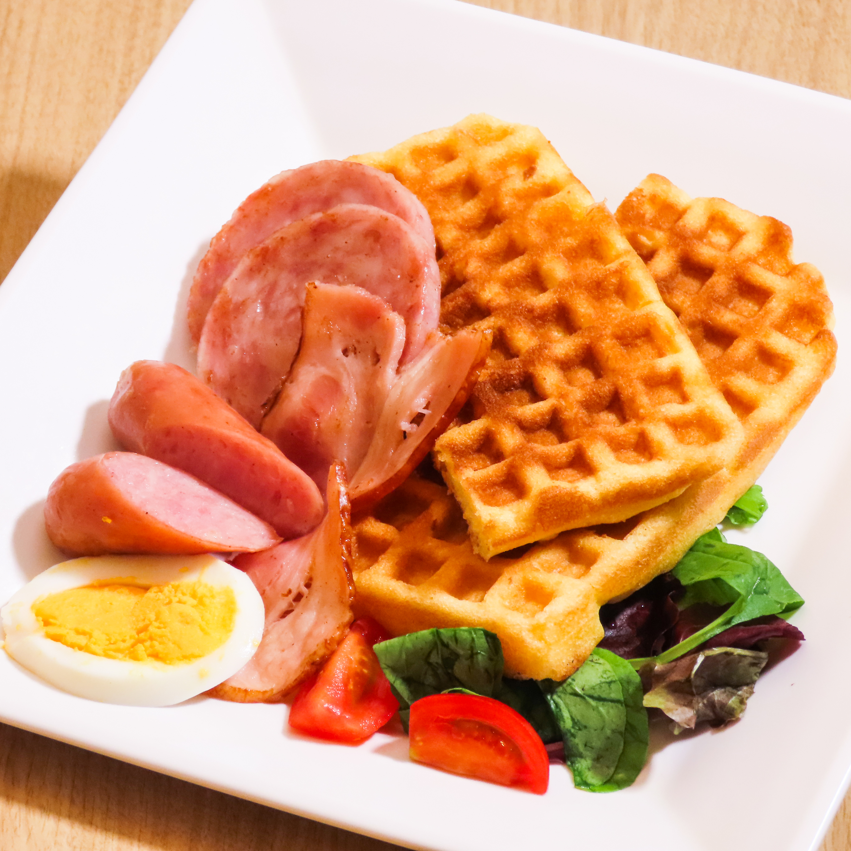 自家製ワッフル