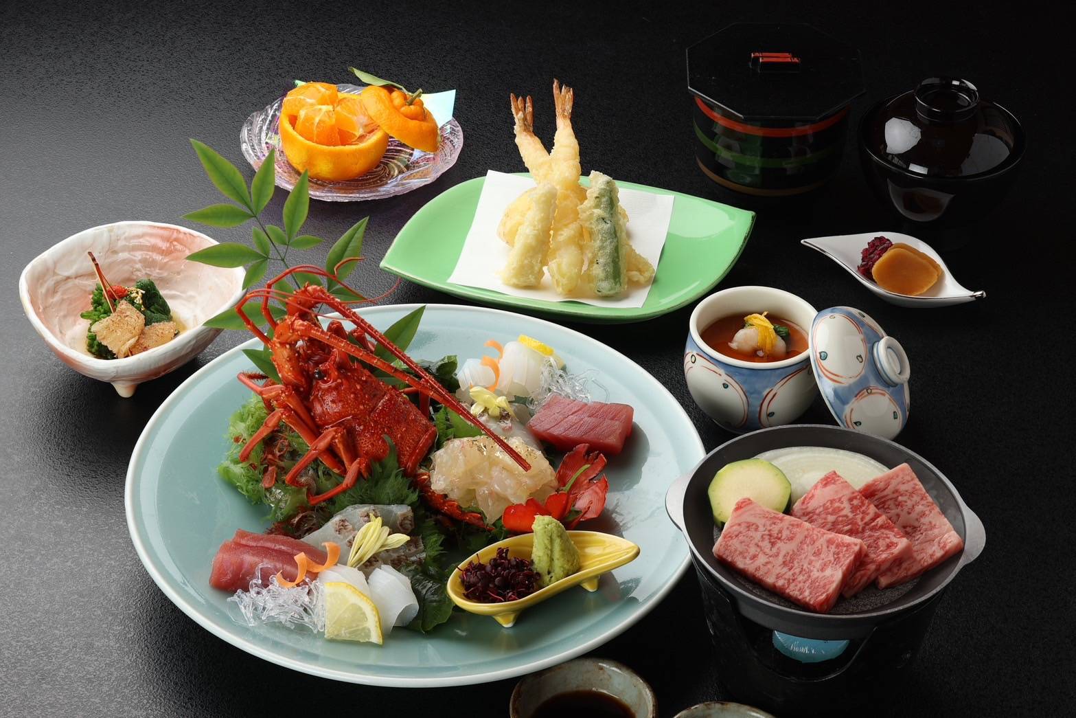 伊勢海老＆熊野牛陶板焼き付！豪華会席プラン---≪全室禁煙≫---