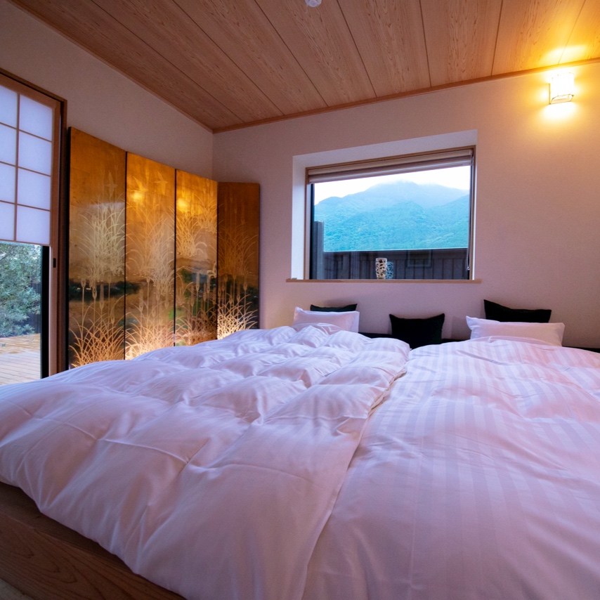 ■榛-hashiba-■ 特別室・露天付き離れ／由布岳を望む離れ特別室。快適さと和の心地よさを併せ持