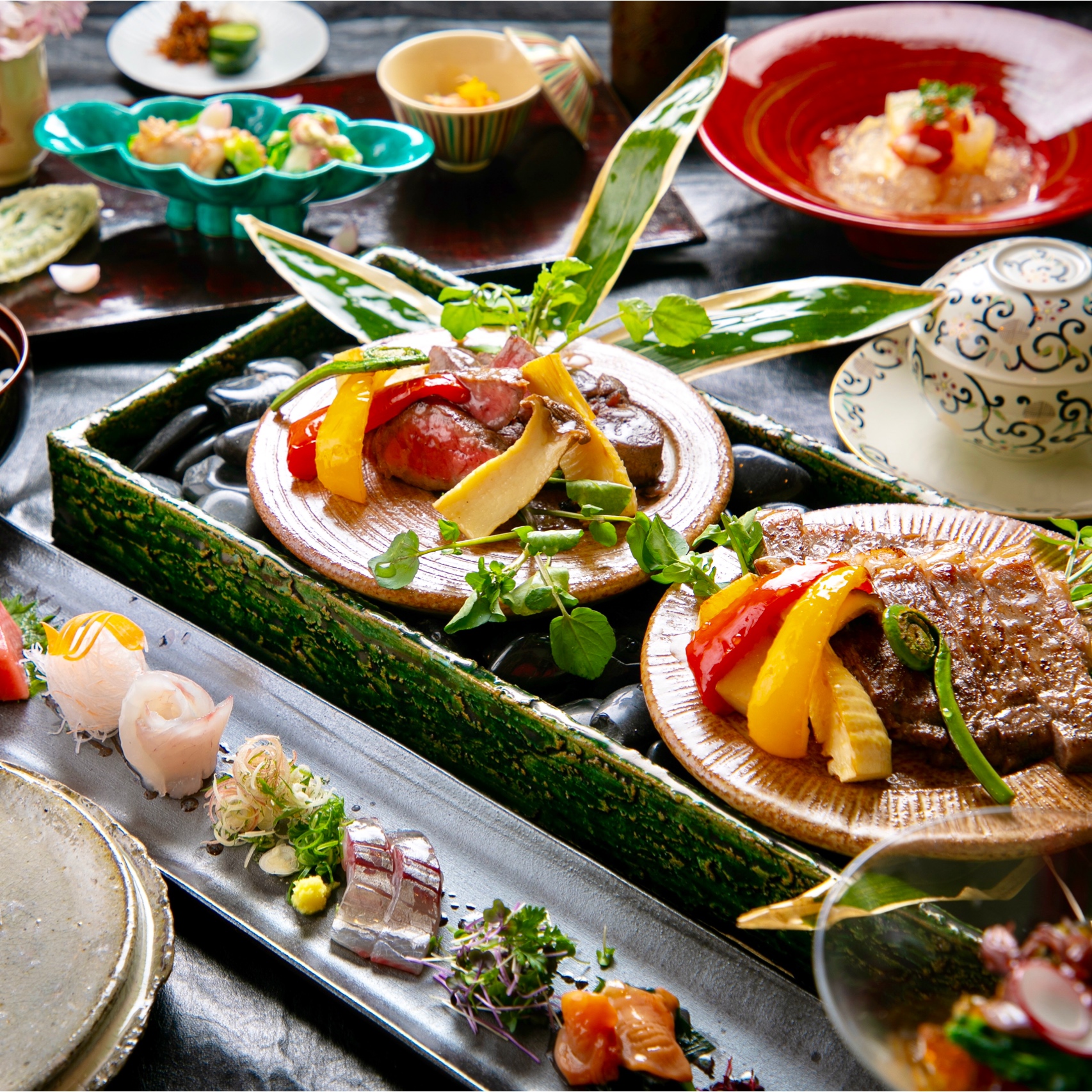 ■DEN RIKYU 会席■ 四季おりおりの生命力にあふれた旬の恵みを、熟練の料理人が真心こめて仕上