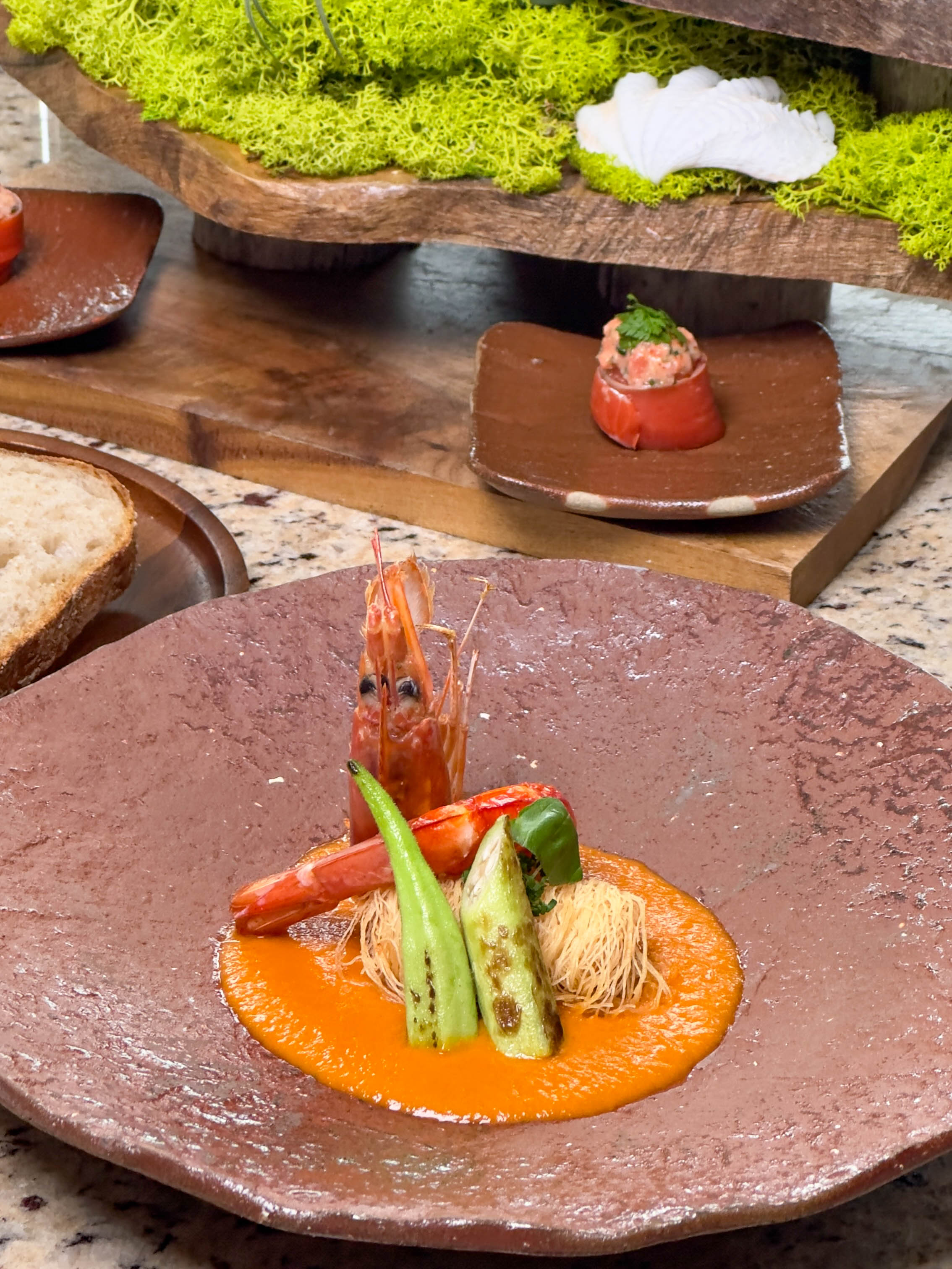 【夕食】赤海老と天使の海老の逸品