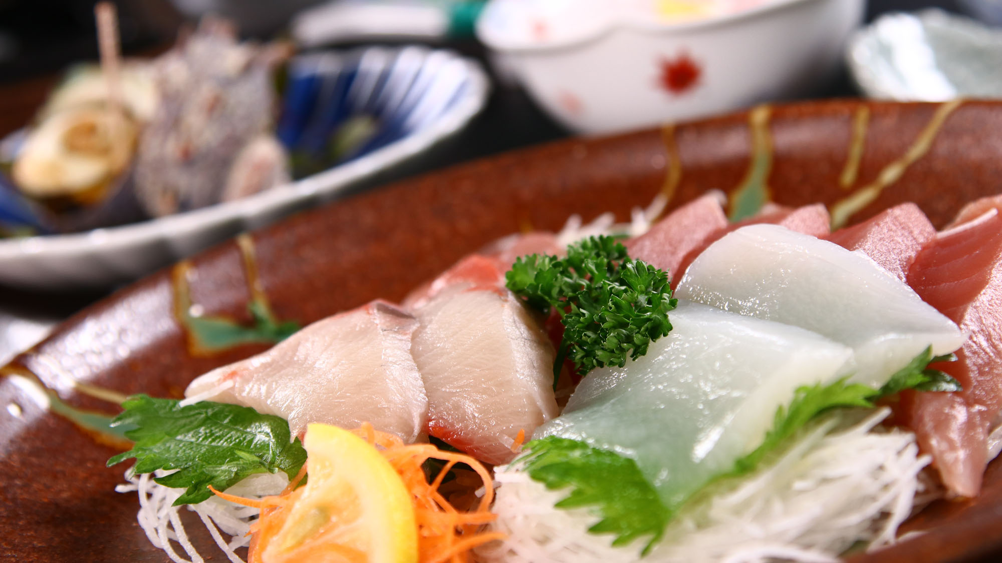 夕食◆お刺身も堪能できます☆