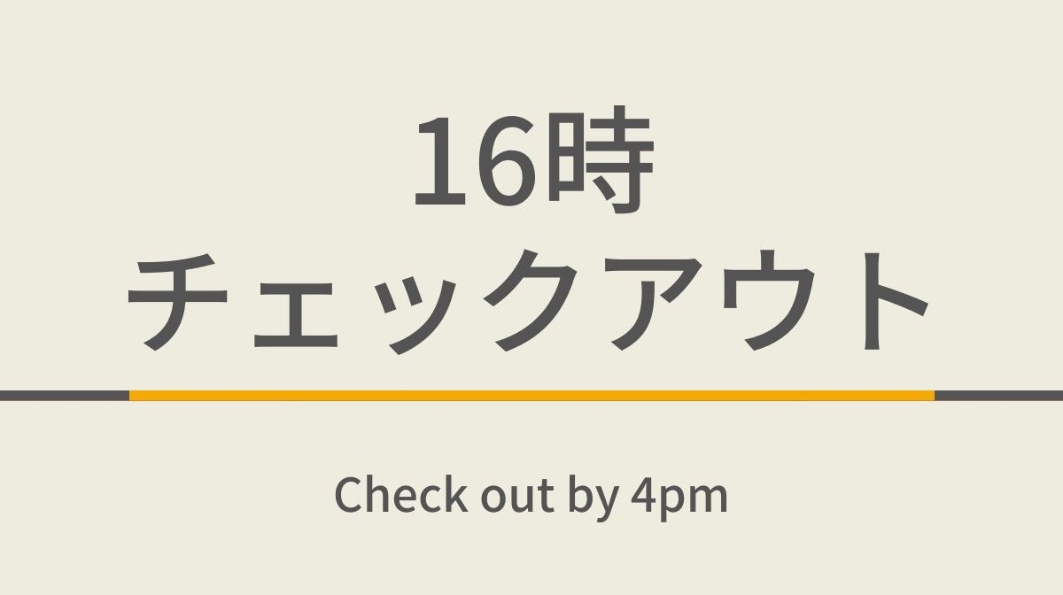 【素泊まり】【室数限定】16時チェックアウトプラン☆天然温泉＆ウェルカムバーあり