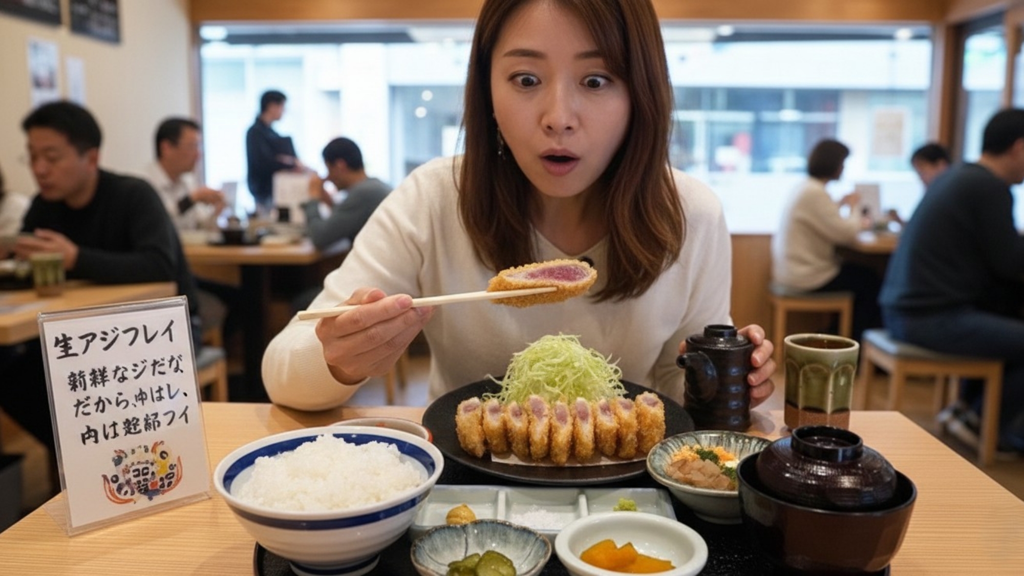 秋葉原で愛される生アジフライ、ぜひ！※イメージ