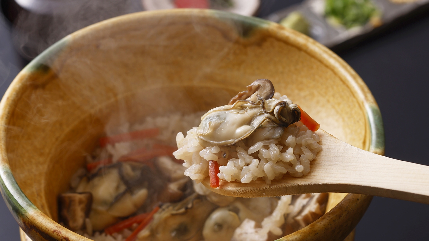 【昼食付】Kariya　Ryokan　Q特製『選べる釜めし』プラン＜鯛釜めし・鶏釜めし・牡蠣釜めし＞