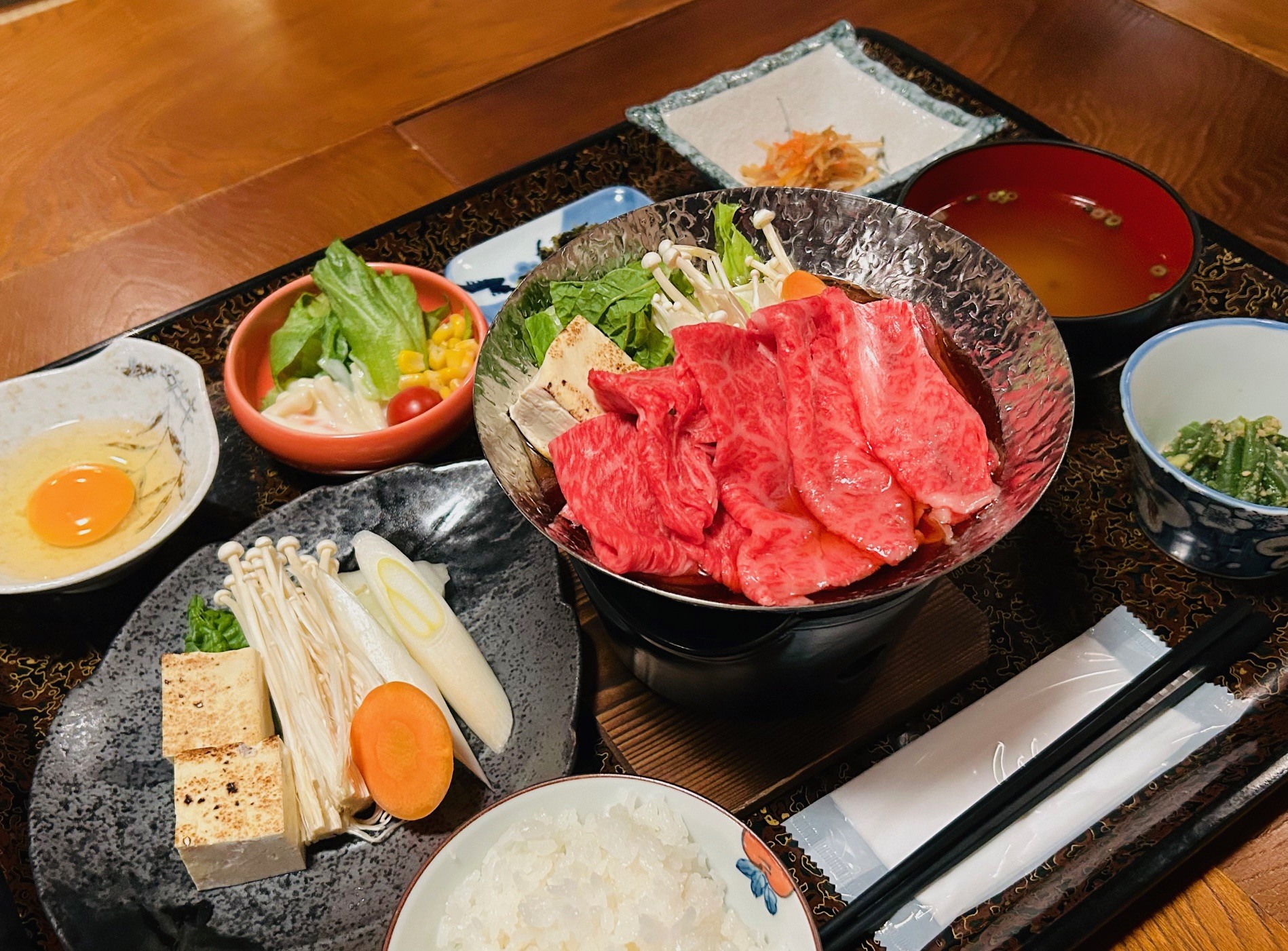 飛騨牛すき焼き鍋御膳