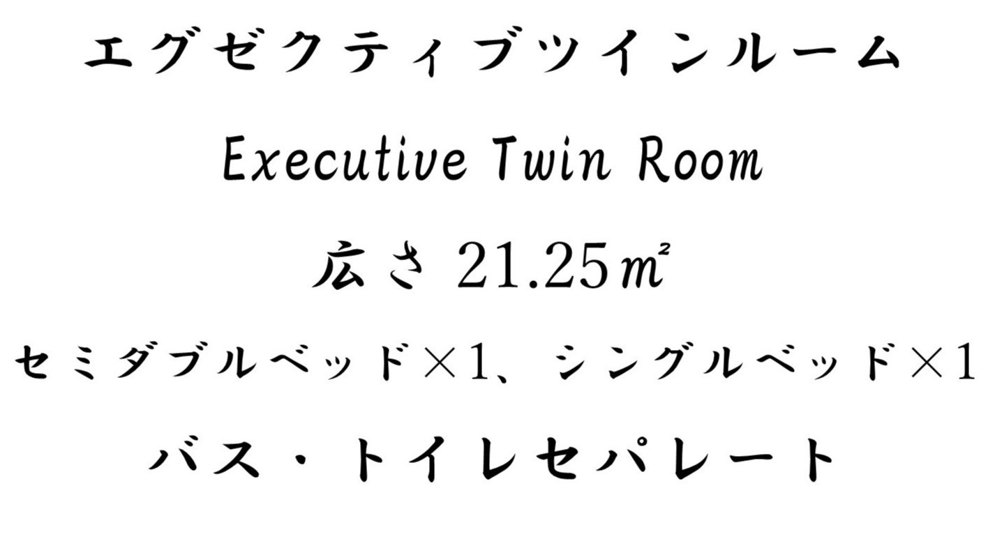 ◇エグゼクティブツインルーム
