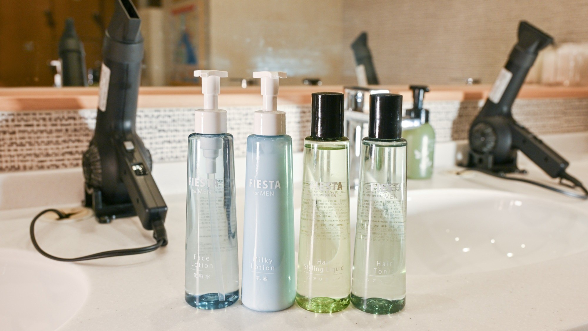 男性大浴場 洗面台アメニティ