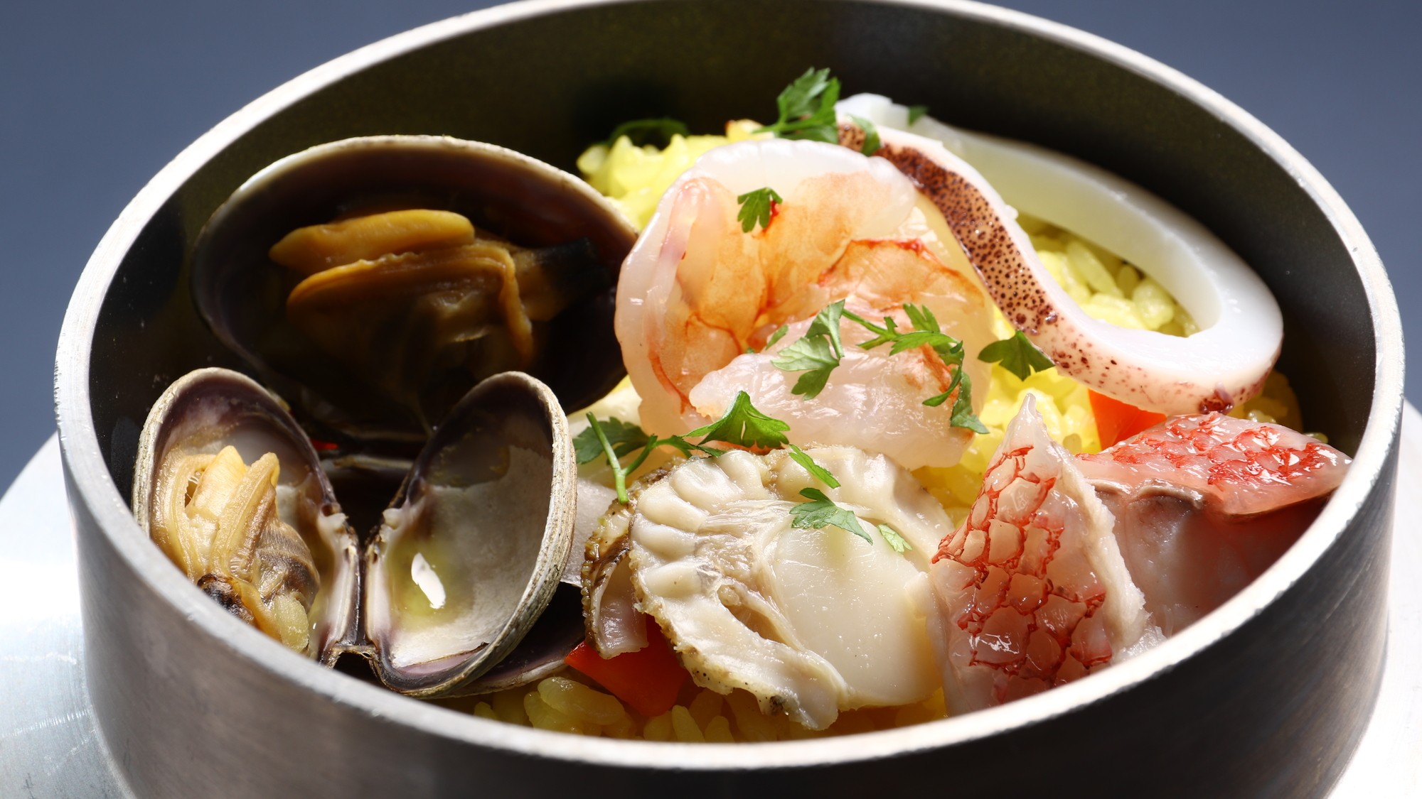 洋風海鮮釜飯 サフラン風味 