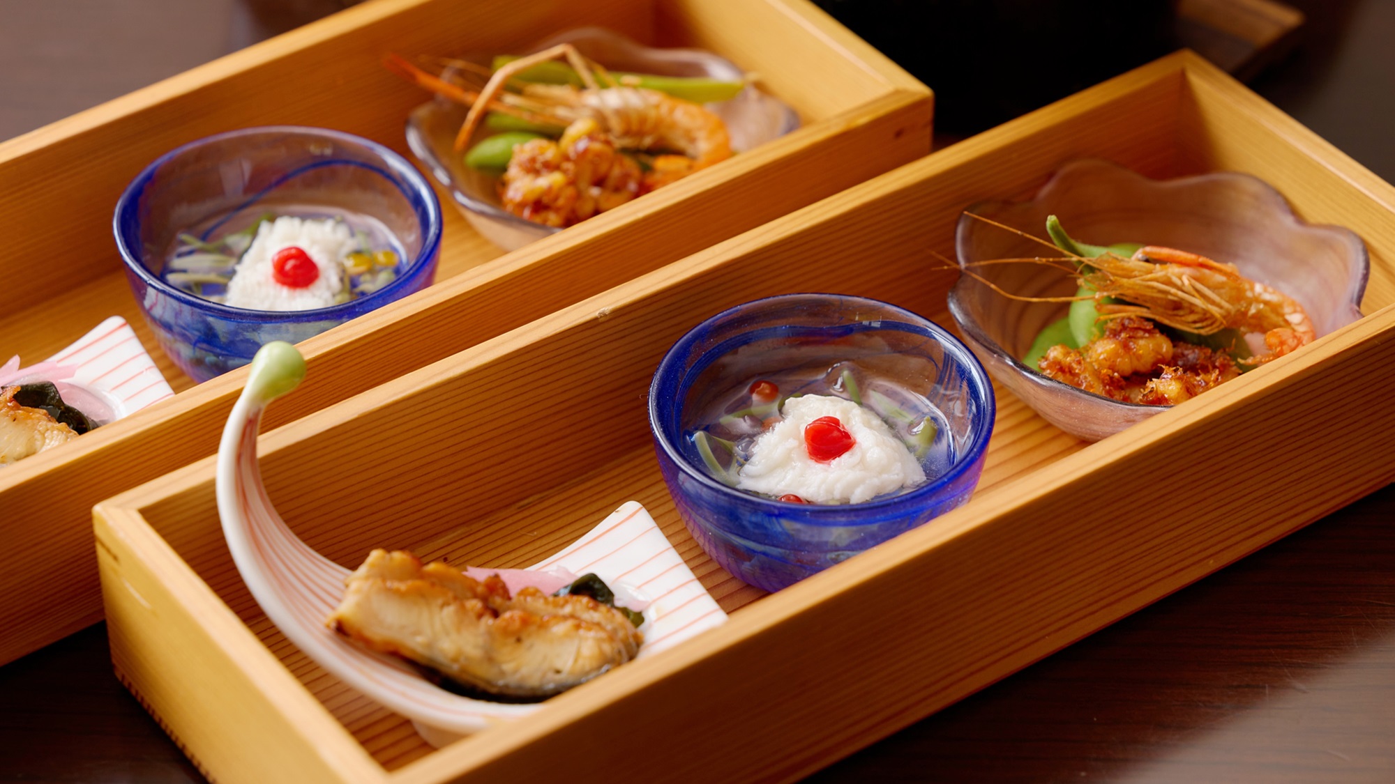 【季節の献立】前菜　三種盛り（一例）