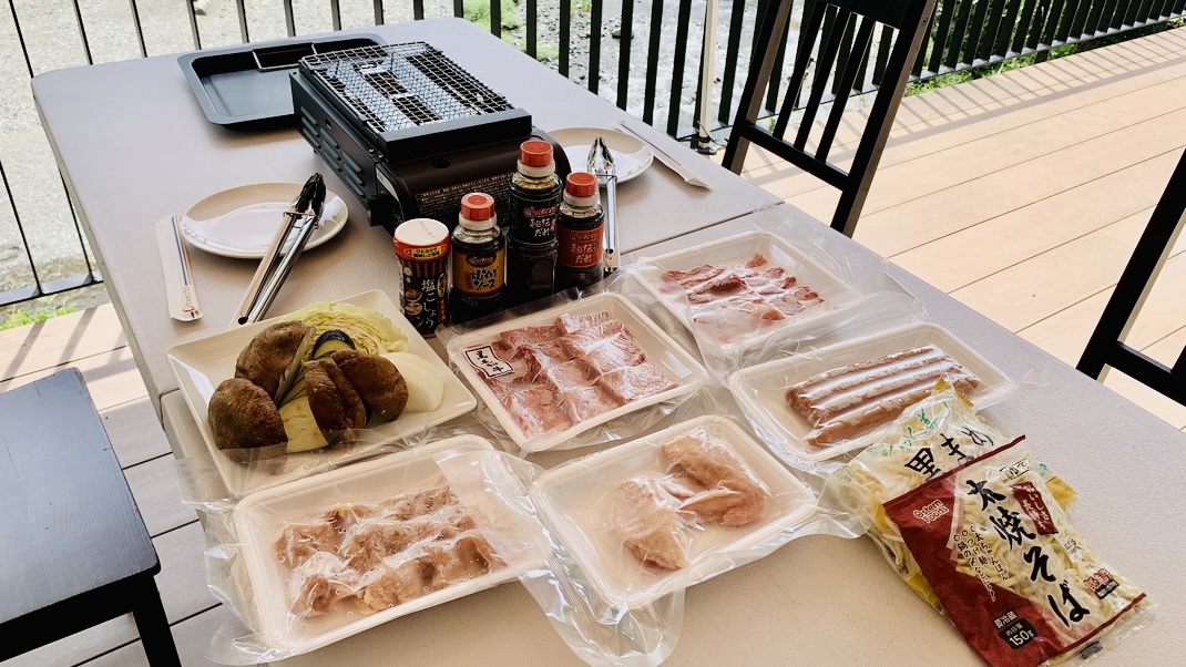 【愛犬と泊まれる一棟貸切／夕朝食付】バーベキュープラン　ペット同伴可　ナイター付ドッグラン