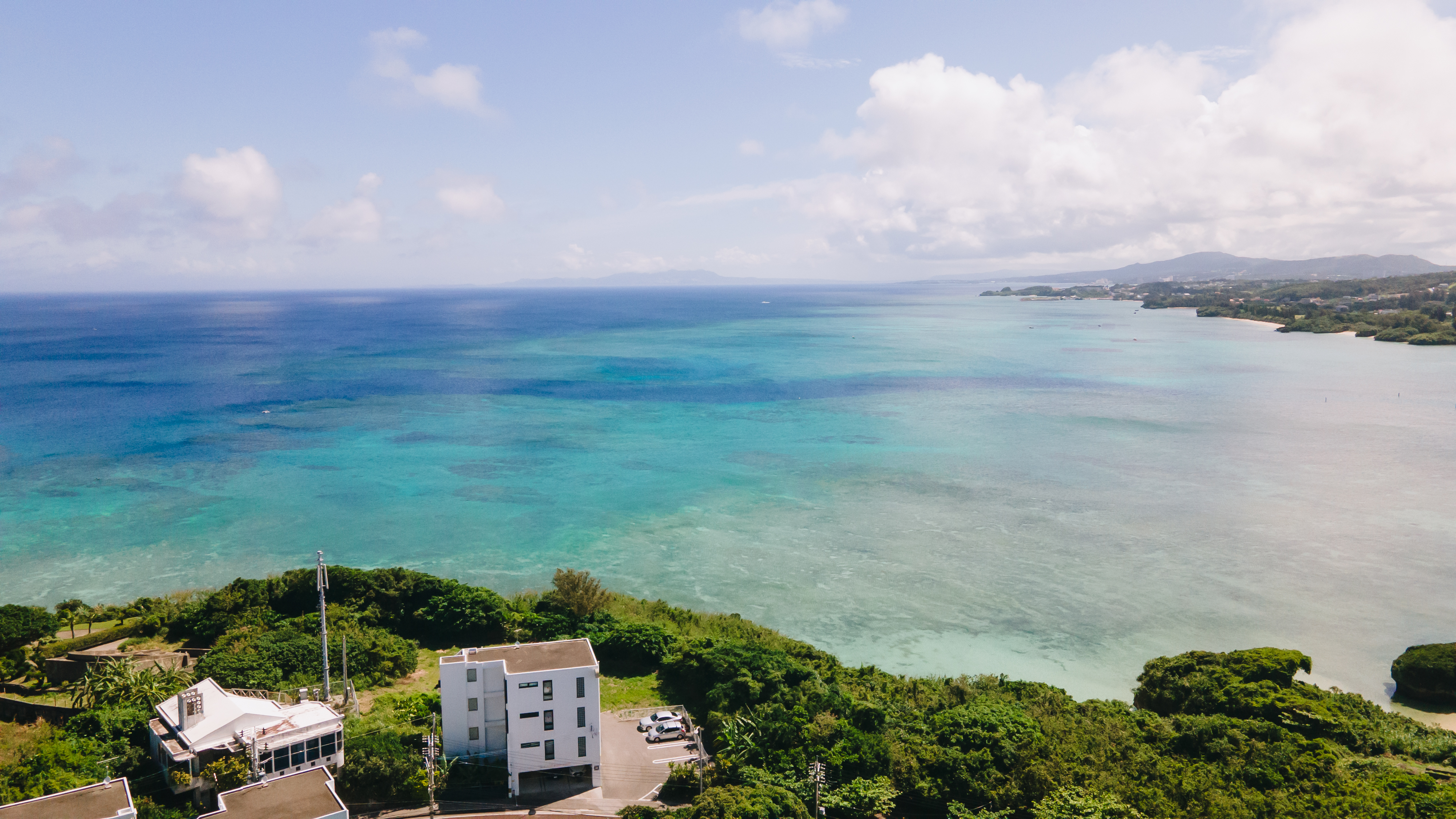 目の前には東シナ海の海が広がります