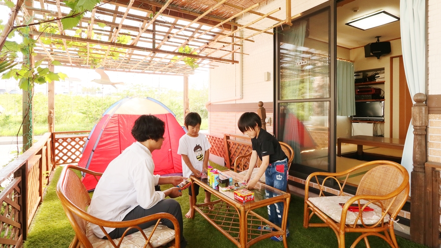 ファミリーにおすすめの離れ☆レジャー向けで、BBQもできちゃいます♪