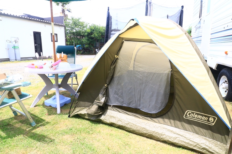 【トレーラーハウス】お庭のテントも使えます♪お手軽アウトドア体験！