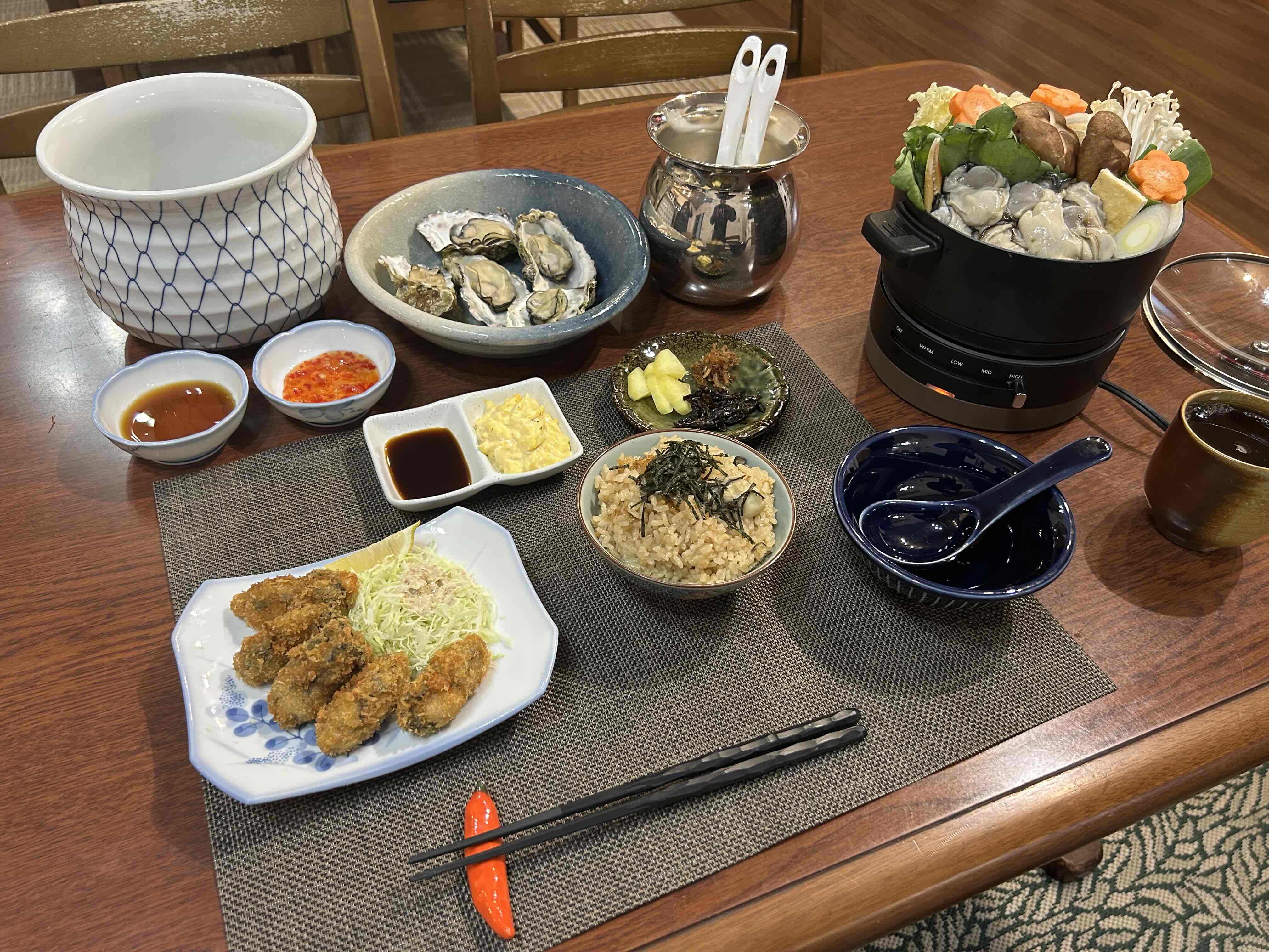 牡蠣尽くしプラン　夕食
