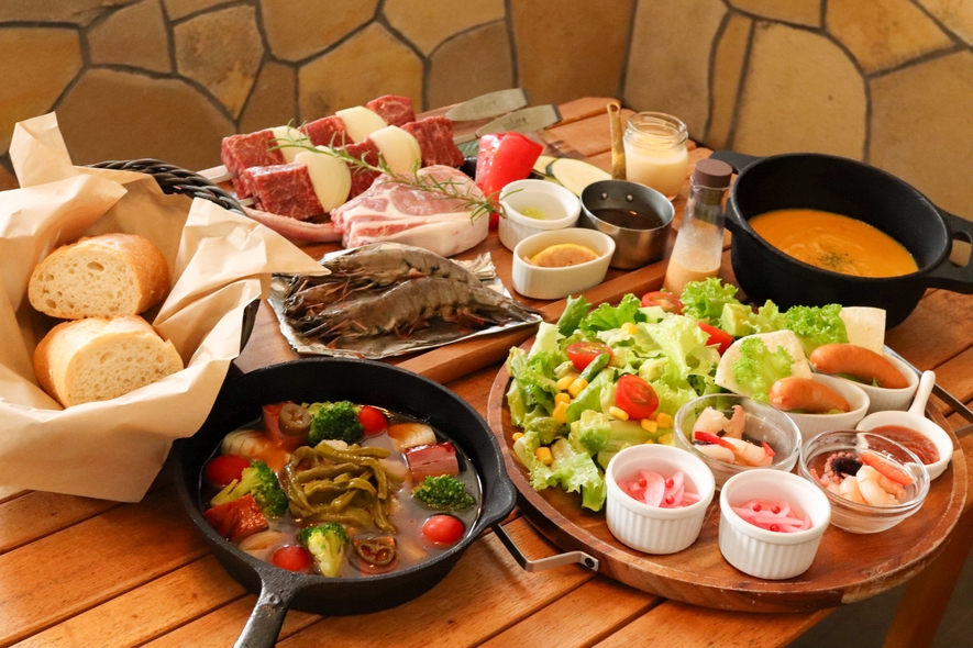 【グレードUP】◇スペシャルBBQプラン◇ボリュームたっぷり豪華BBQ(朝夕食付）