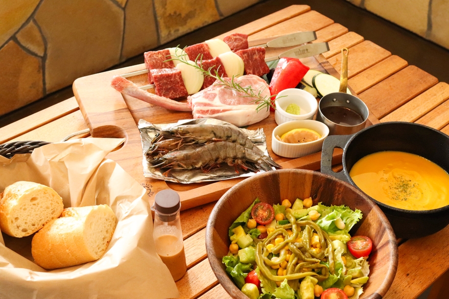【人気No1】バーベキュースタイルプラン◇食材をご自身で焼くことができます