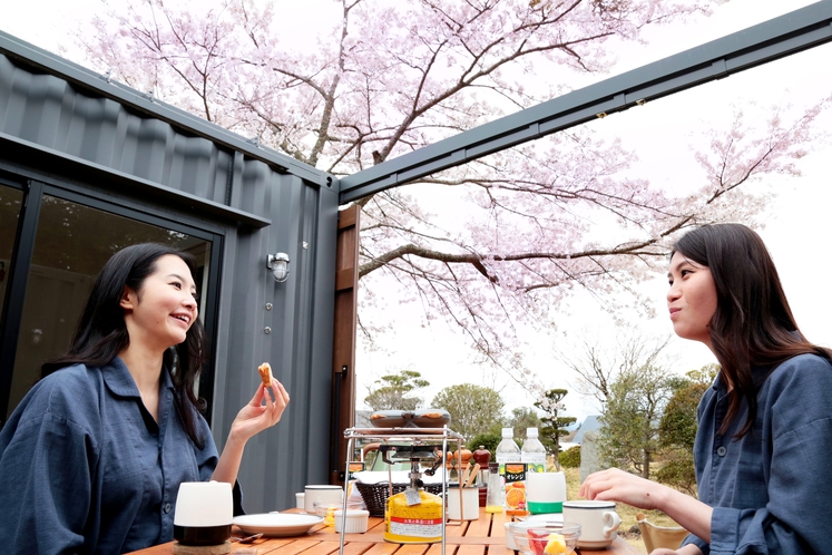 お花見朝食