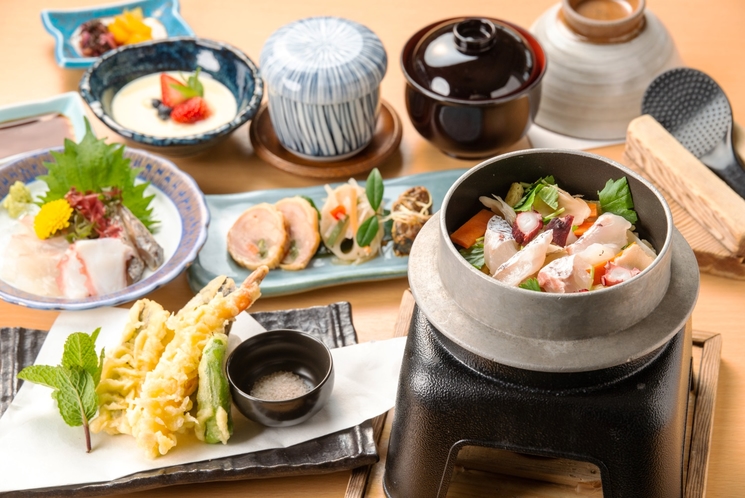 天ぷら海鮮釜飯