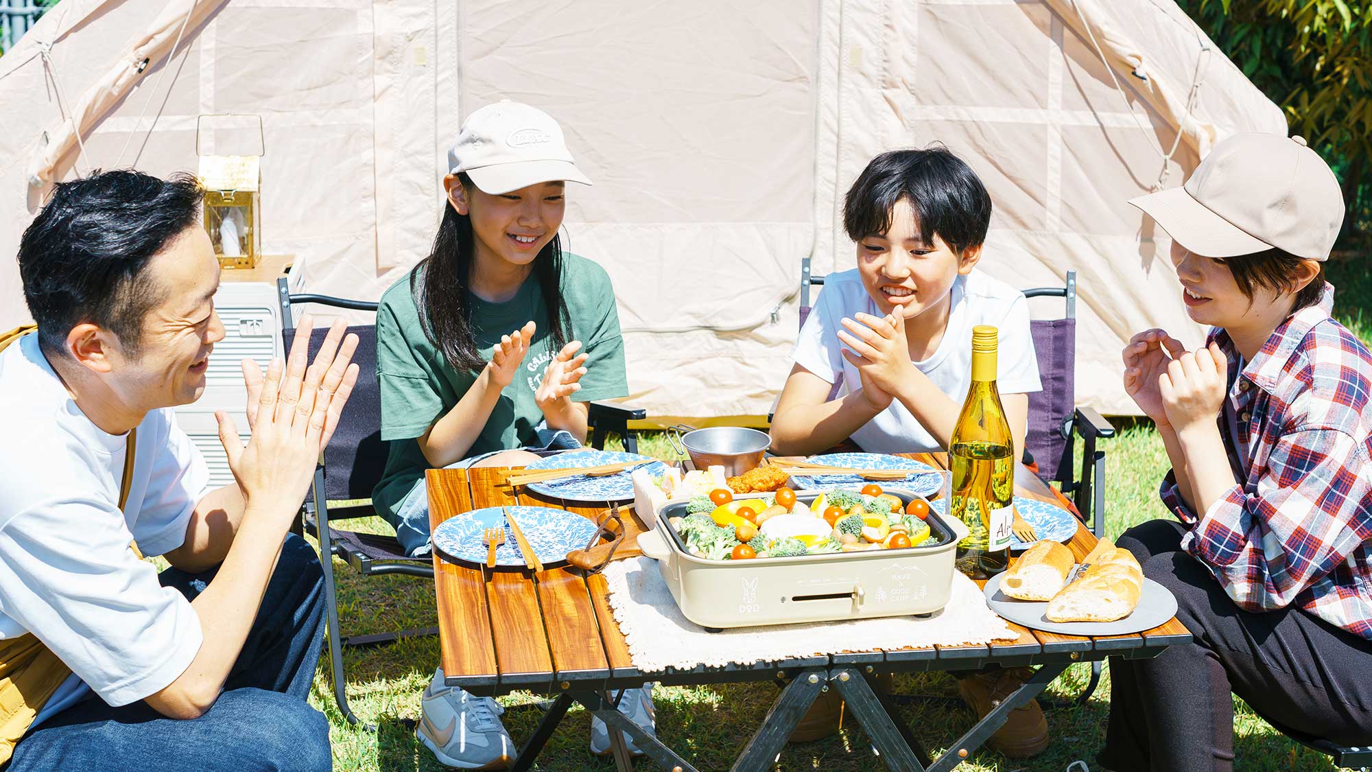 【RVキャンプ】食事の用意ができました！ホットプレートで調理をすれば完成です！