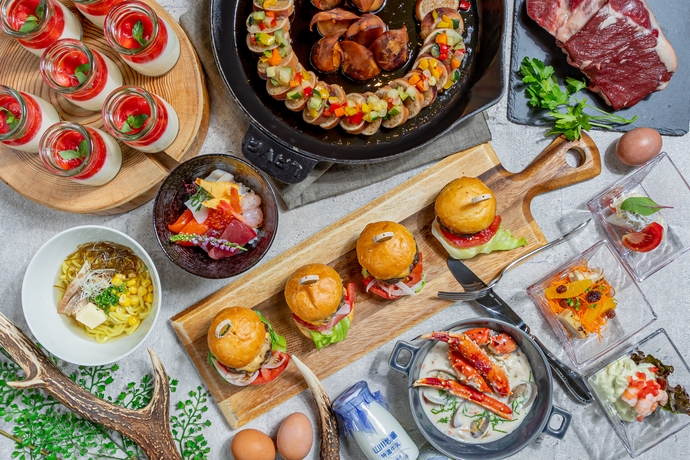 【朝食リニューアル記念】海鮮丼やライブキッチンで焼くハンバーガーなど約80品目のビュッフェ（朝食付）