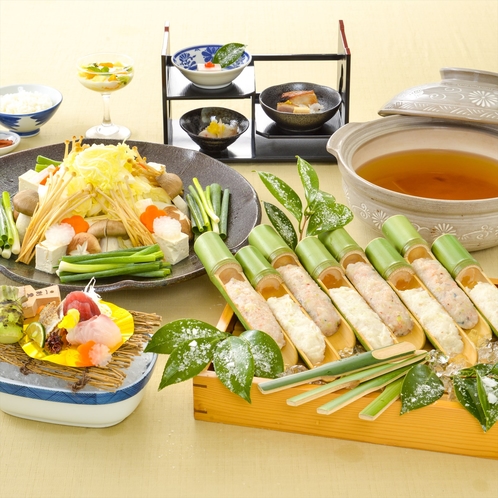桜海老つみれと地魚根菜つみれの温か香る生姜鍋御膳
