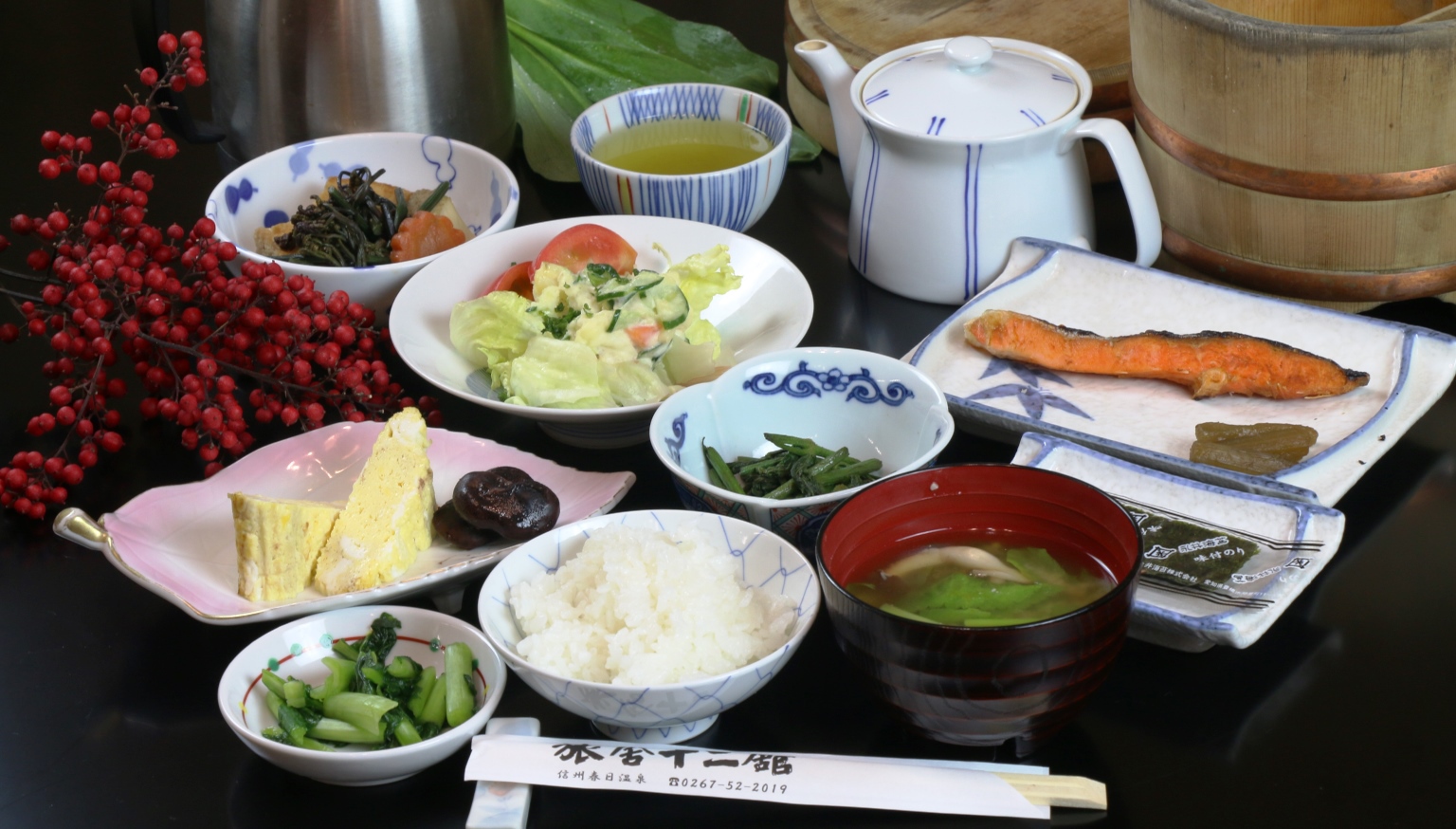 【朝食付】最終チェックイン 21時まで可能♪地元産のほかほかご飯と高原野菜の和朝食！